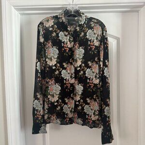 Reformation Floral Long Sleeve Shirt (M)